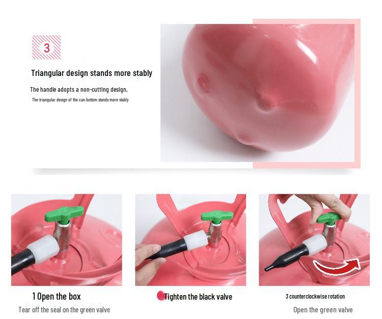 Helium & Nitrogen Tanks with Air Pump for Balloons - Small & Large Sizes for Party Decorations