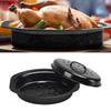 Enameled Iron Turkey Roaster With Lid Perfect For Baking Bread Roasting Meat And Vegetables Dishwasher Safe