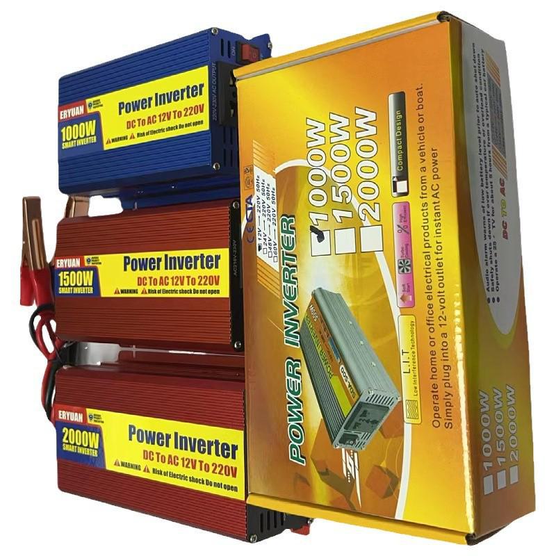 500W/1000W 12V/24V to 220V Solar Car Inverter with USB & Anti-Reverse Protection