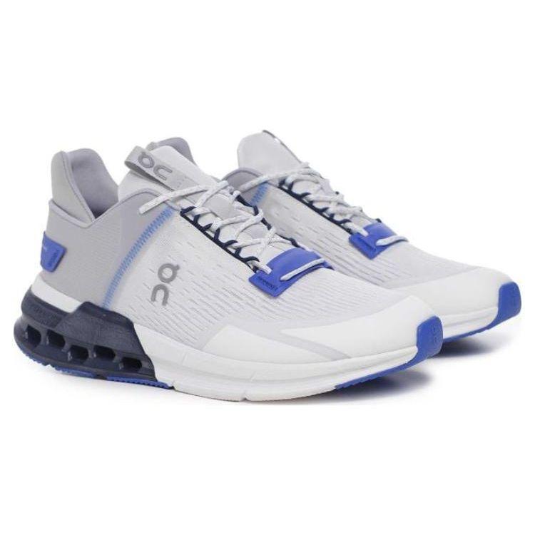 ON Cloudnova Flux Branco Não Tingido Cobalto Tênis Masculinos 3MD10261146