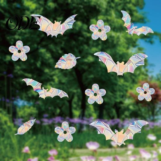 Detachable Window Sticker Butterflies Self-adhesive Rainbow Prism Suncatcher Decorate Glass Decal Home Decor Supplies