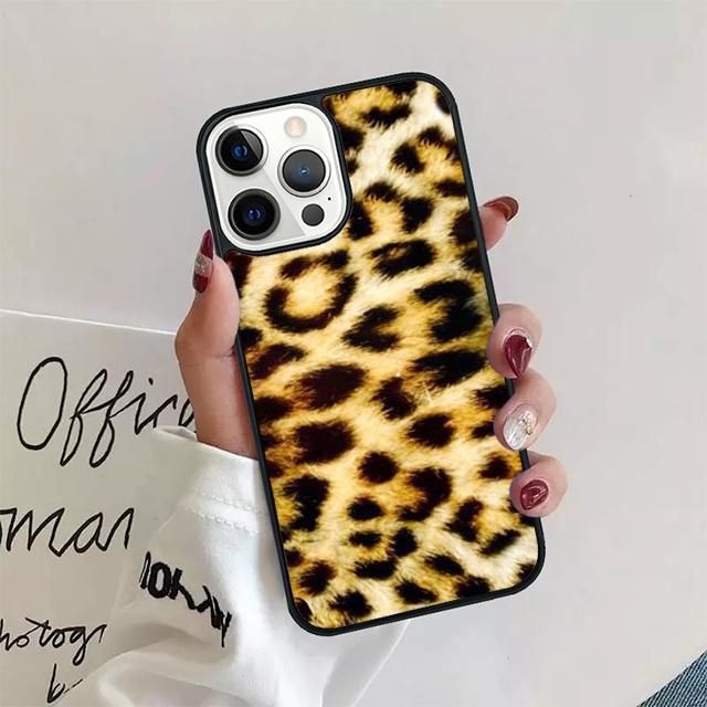 Tiger leopard print Soft Coque Shell For iPhone 17 Air 15 16 14 13 12 Pro Max 11 Pro Max Plus Phone Case Cover