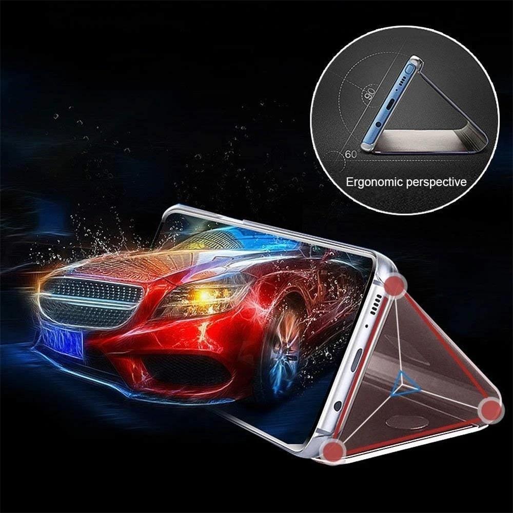 Luksus Smart Etui til Samsung Galaxy A57 A56 A37 A17 A55 A54 A34 A15 A53 A34 A33 A14 A73 Spejl Læder Smart Flip Stand Cover