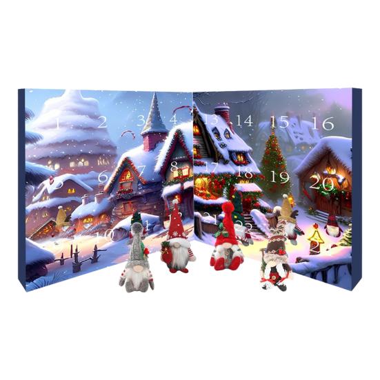 thumbnail image 1 of Calendario de Adviento de Gnomos Navideños 2024 Yangshaomei Caja Sorpresa con 24 Mini Muñecos de Peluche, 1 of 4