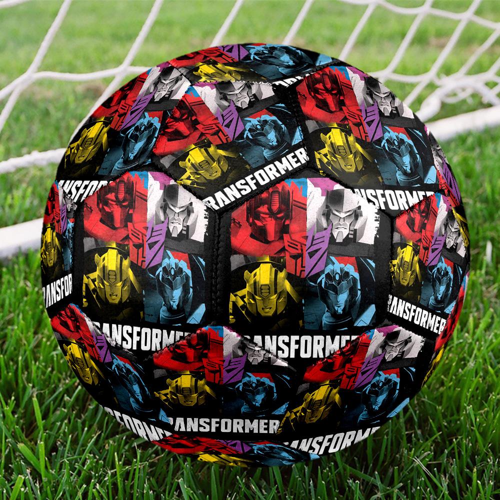 Transformers Print Size 5 Soccer Ball, Standard Match Football for Sports Game and Team Practice, Ideal Gift for Soccer Fans