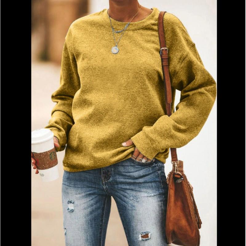 Womens Long Sleeve Crewneck Sweatshirt Graphic Print Casual Streetwear Top