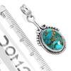 925 Sterling Silver Pendant Women Gemstone Handmade Jewelry Engagement Gift Blue Green Purple Copper Turquoise Pearl Lapis Mother Of Pearl Solitaire