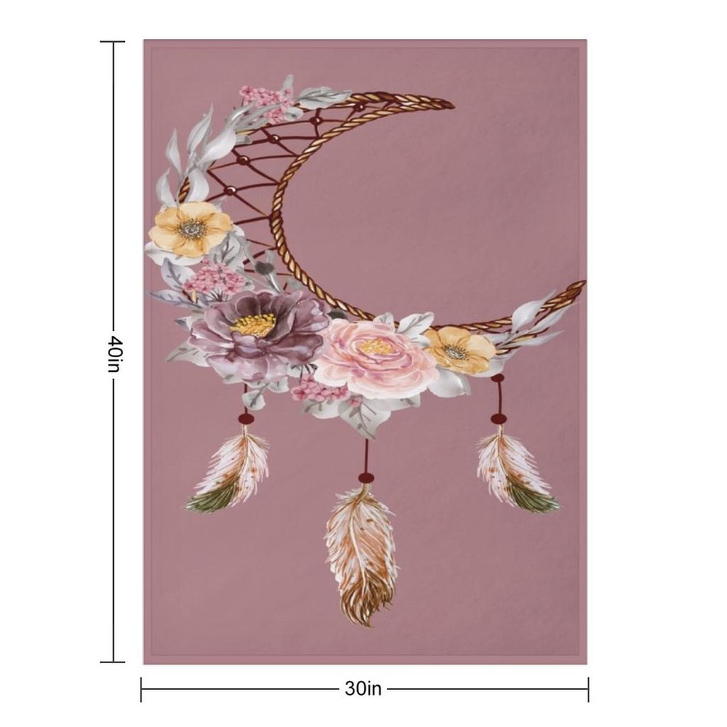 Moon dreamcatcher Throw Blanket Hairys Softest Furrys Furry Blankets