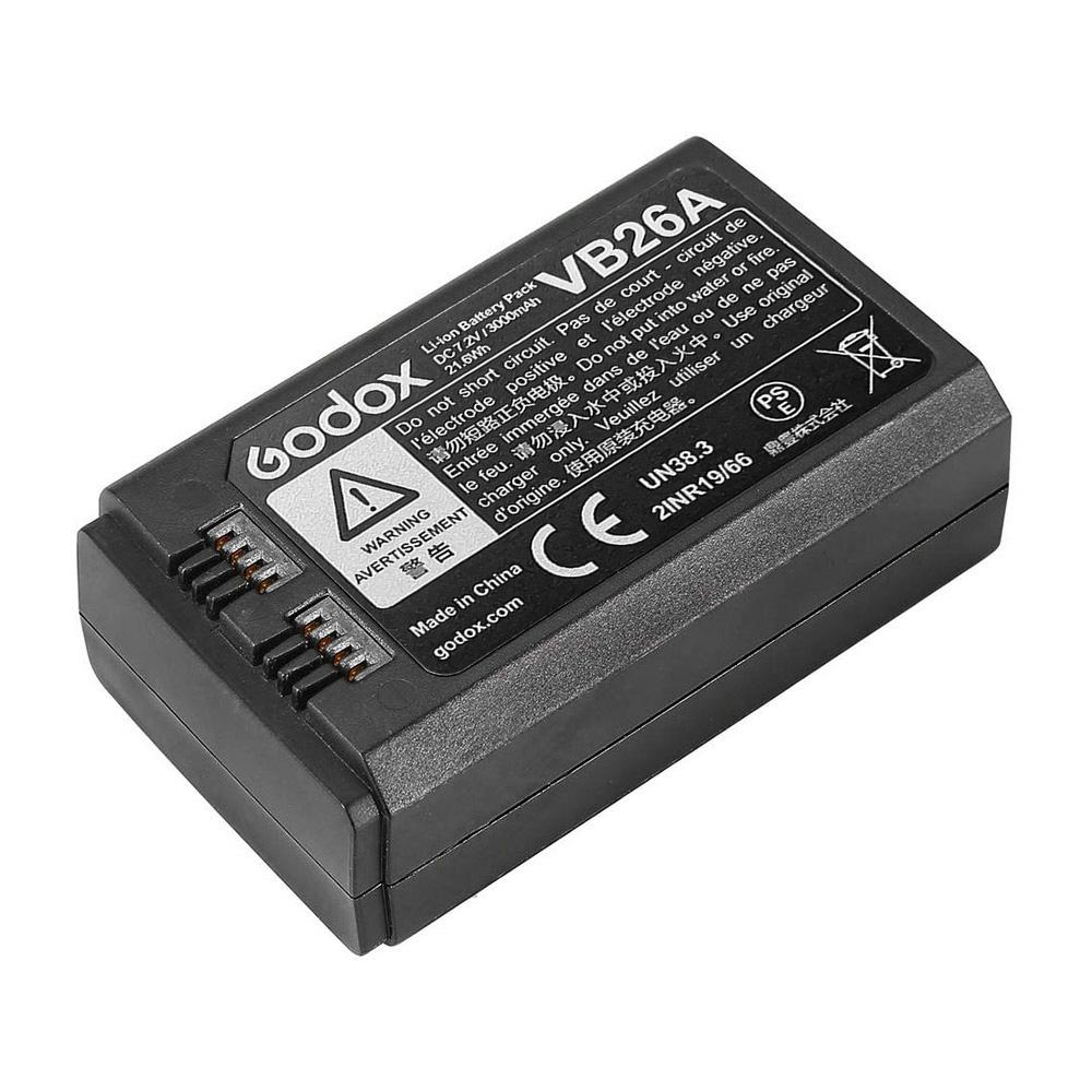 Godox VB26 Li-ion Battery DC 7.2V 2600mAh 18.72Wh Replacement Battery for Godox V1S V1C V1N V1F V1O