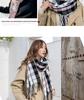 New Korean-Style Plaid Scarf: Warm, Thickened Autumn/Winter Shawl for Women & Students - Cute Internet Celebrity-Inspired Neck Warmer