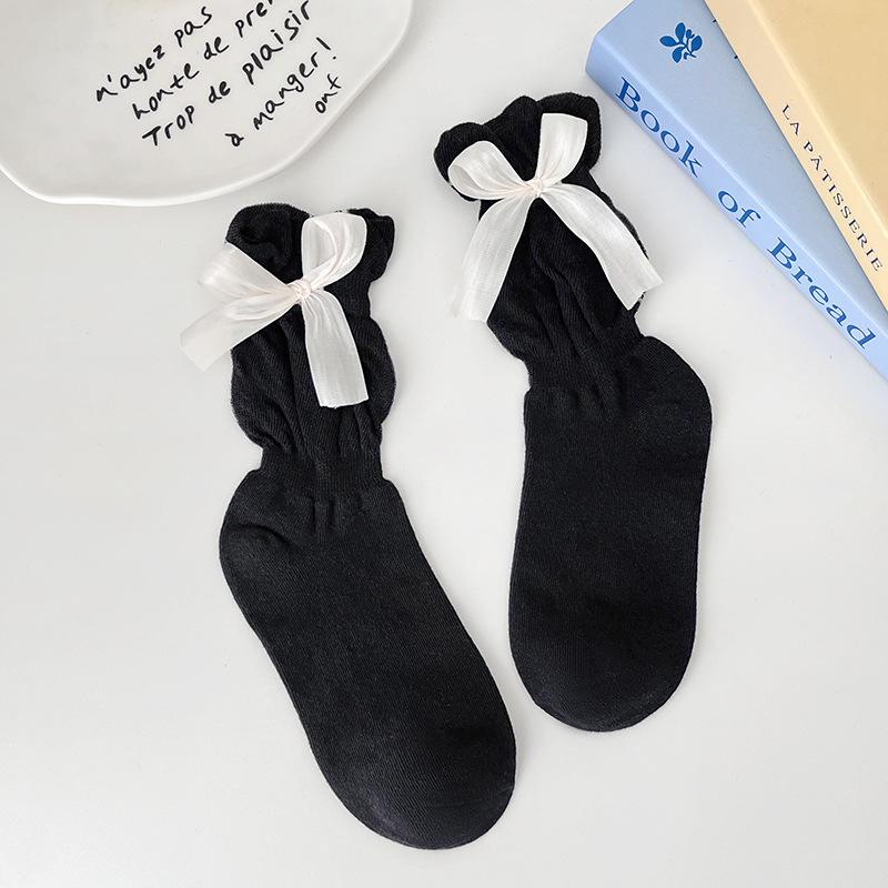 

Girl Socks Princess Children s Knee Sweetly Thin Mesh Dance Cute New Bow Socks High Quality Kids Summer Socks XL(10-12y) чёрный