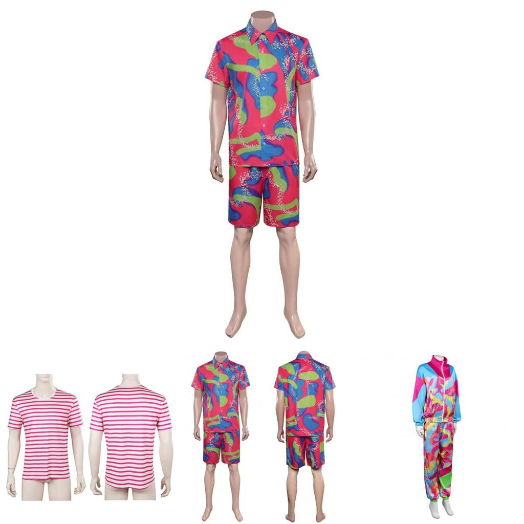 New Cross-border Movie Barbie Cos Costume For Barbie Ken Punk Style Jacket Moisture-wicking Fabric