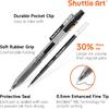 Shuttle Art Black Gel Pens, Ink Glide Series 15 Pack Retractable 0.5mm Fine Point Rollerball Gel Ink Pens Quick Drying Waterproof Smooth Writing with