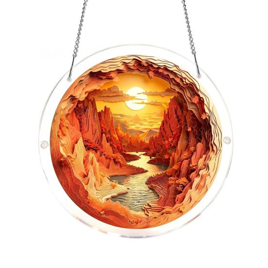 Window Decoration Puzzle Acrylic Suncatcher Colorful Hanging
