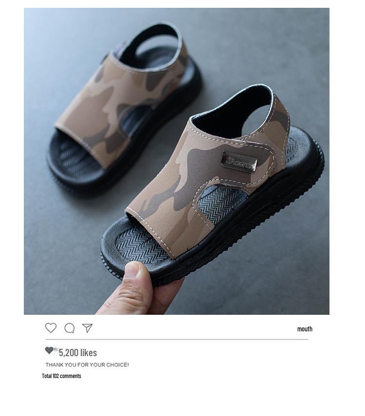 Kids' Non-Slip Soft Sole Leather Sandals for Boys & Girls 1-5 Years