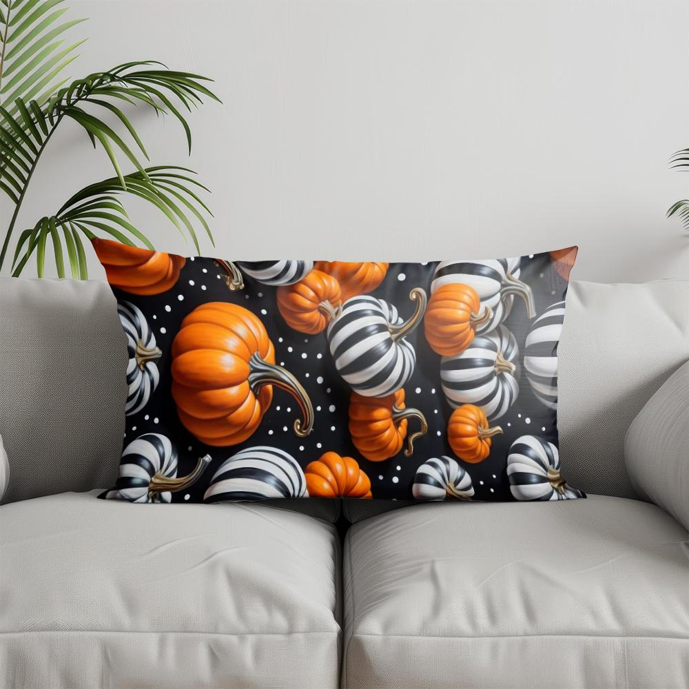 Home Decor Autumn-themed Coffee & Pastry Pillow Suitable For Sofa Bedroom Car Pillow Cover Cushion Rectangular Back Cushion