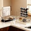 Kitchen Rag Drain Rack 304 Stainless Steel Window Sill Sink Special Towel Dishcloth Sponge Storage Rack