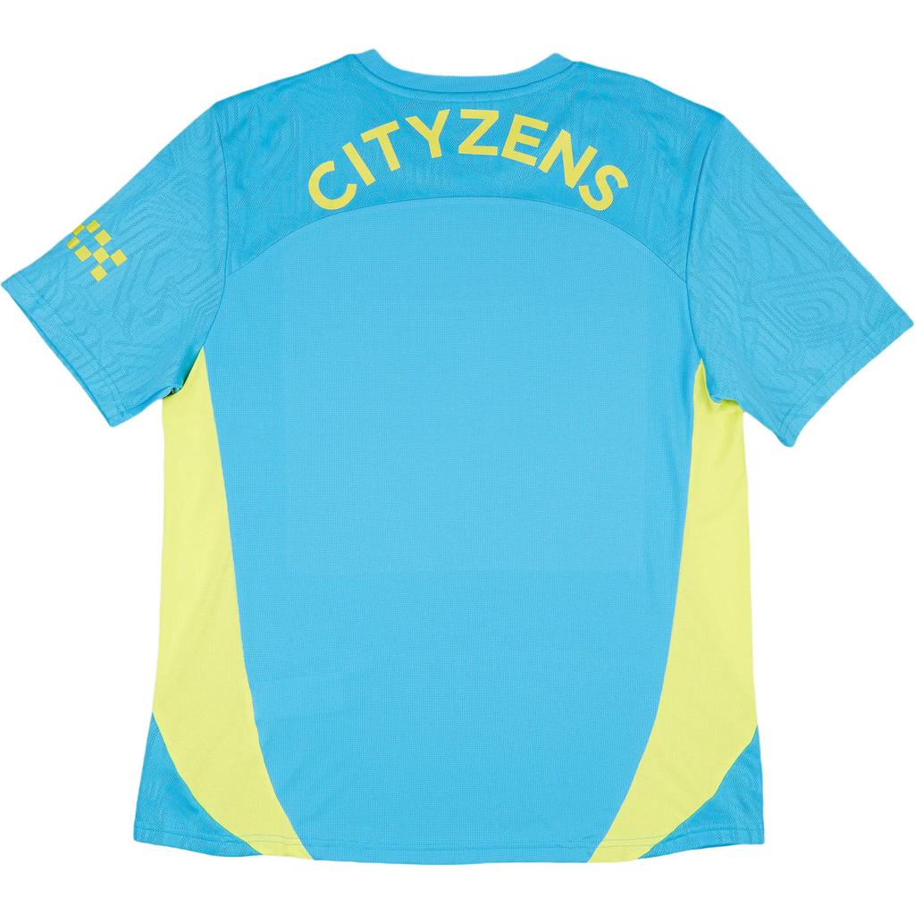 Puma Manchester City 2024-25 Comfortable Simple Letter Short Sleeve Football Shirt Unisex Tops Blue 777526-11