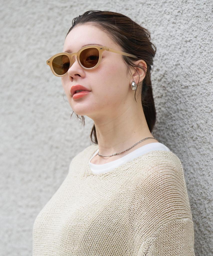 [Zoff] [WEB Exclusive] SUNCUT Glasses  UV 100% CUT Wellington-style Sunglasses (Brown (Beige) - ZL261G0941C1)