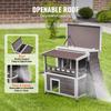 VEVOR Outdoor Cat House Weatherproof, Feral Cat Shelter for Multiple Cats, 2-story Large Outdoor Wooden Cat House with Balcony, Doors