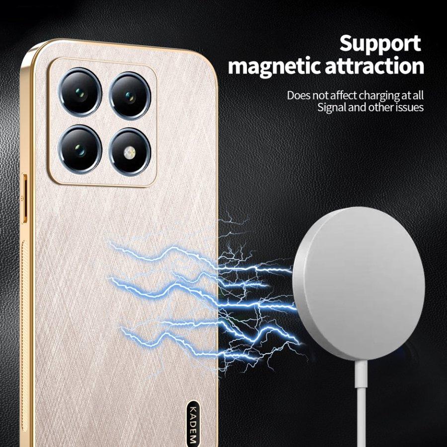 Plating Gold Silk Skin Case for Xiaomi Mi 14T 13T 11T Pro 13 12 14 15 Ultra Full Protection Shell Leather Shockproof Back Cover