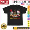 Happy Hallothanksmas Sugar Skull Halloween Thanksgiving Xmas T Shirt Men Women