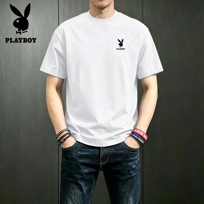 PLAYBOY Men's Pure Cotton Short Sleeve T-Shirt