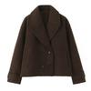 Spring Autumn Women Solid Double Breasted Trench Jackets Vintage Lapel Neck Long Sleeves Female Lady Outfits
