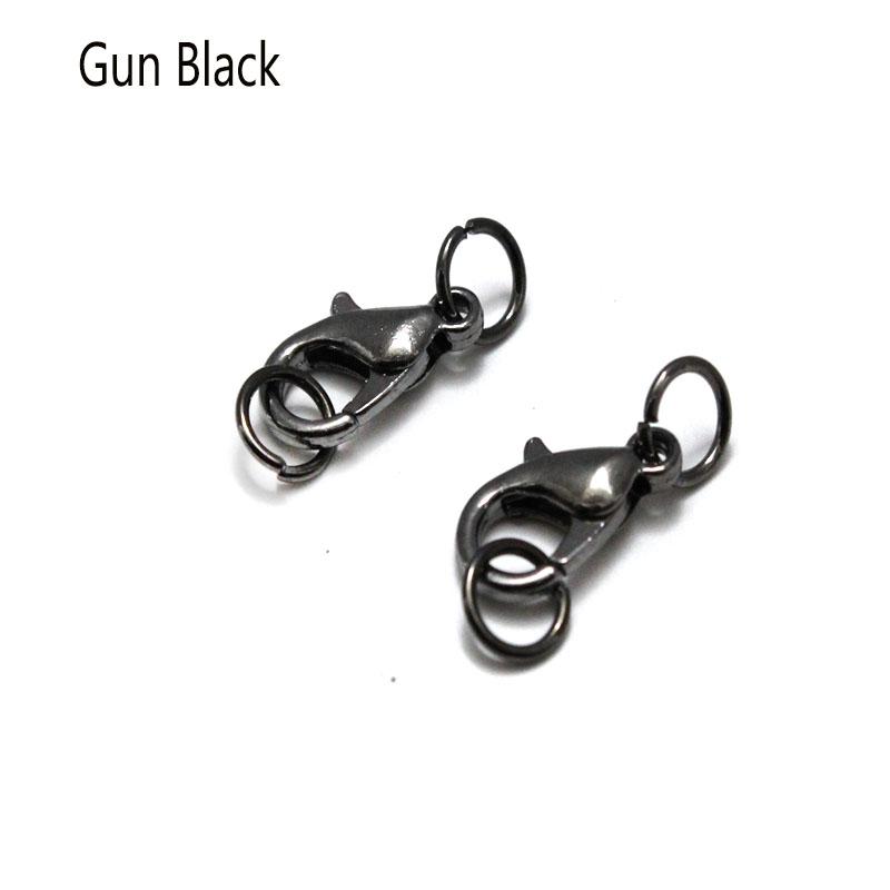 50pcs Silver Plated Alloy Lobster Clasp Hooks and Jump Ring for Necklace Bracelet Chain Connectors DIY Jewelry Findings Supplies