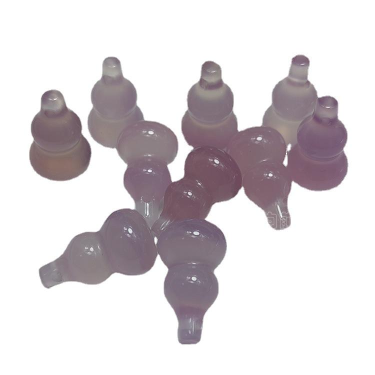 Бусины-горлянки из розового агата и подвески-горлянки из халцедона - Аксессуары для нефритовых украшений