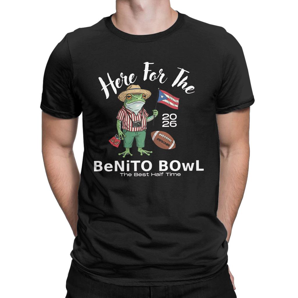 Mens Womens Benito Bowl Puerto Rican Bad Bunny Halftime Show 2026 T Shirt Pure Cotton Graphic T-Shirt Clothing Outfits