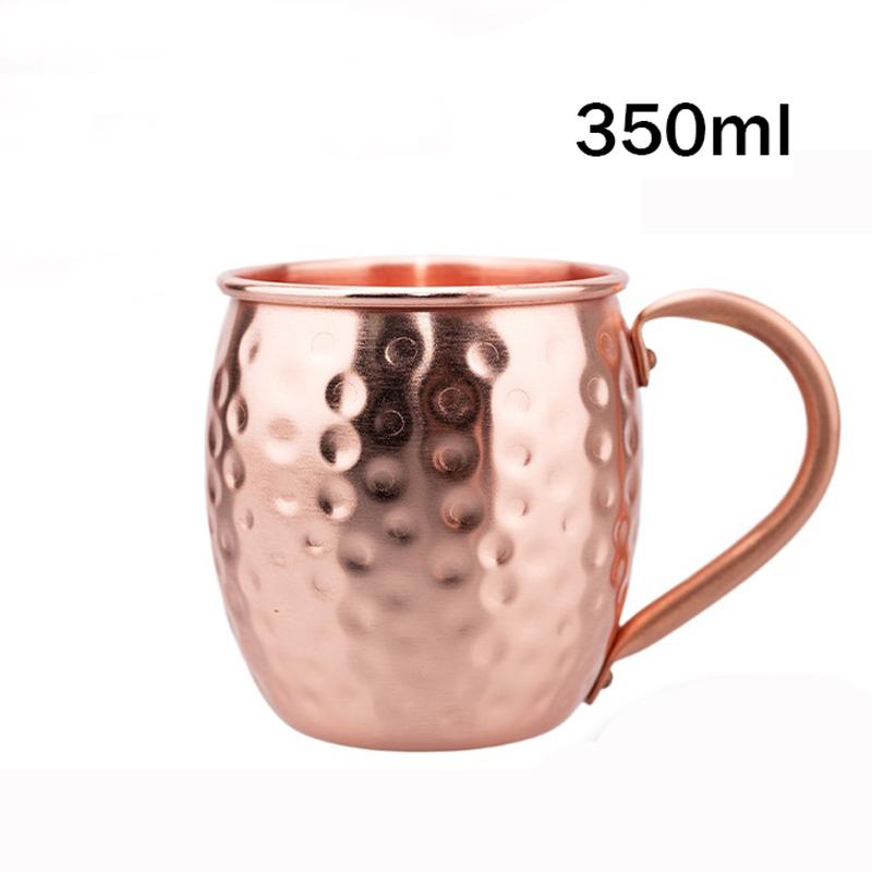 100% Měděný hrnek Moscow Mule Odolné Měděné Pivní Hrnky 350ml Hrnky na Kávu Hrnky na Mléko Barové Poháry z Čisté Mědi Sklenice na Nápoje