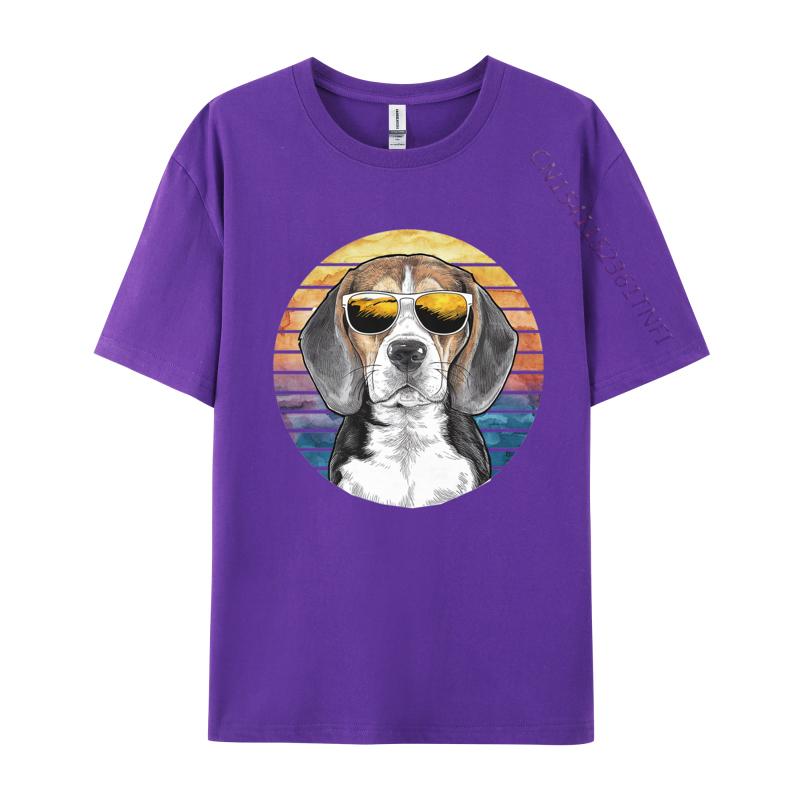 Beagle Mit Sonnenbrille T-Shirt T-Shirts Für Männer T-Shirt Rundhals Reine Baumwolle T-Shirts Oberteile Tees Top Qualität