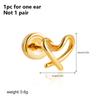 1PC Stainless Steel Star Moon Sun Stud Earrings For Women Simple Daily Wear Cartilage Piercing Earring Punk Unisex Rock Jewelry