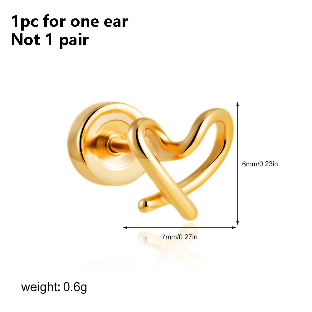 1PC Stainless Steel Star Moon Sun Stud Earrings For Women Simple Daily Wear Cartilage Piercing Earring Punk Unisex Rock Jewelry