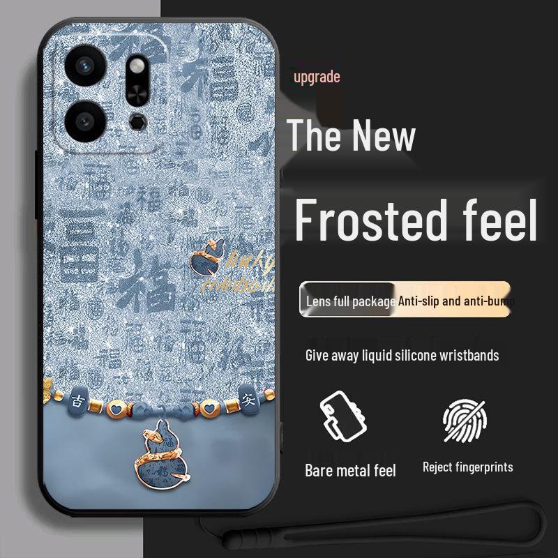 Honor Play9t ALT-AN00 Silicone Cartoon Phone Case with Trendy Men's Lanyard: Cute and Creative Design