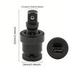 1/2 Inch Drive Universal Joint Socket Adapter, 360° Swivel Steel Ball Impact Socket for Electric Wrench Efficiency Enhancement,