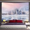 Forest Snow Christmas Tree Psychedelic Scene Home Decor Art Tapestry Bohemian Tarot Beautiful Room Wall