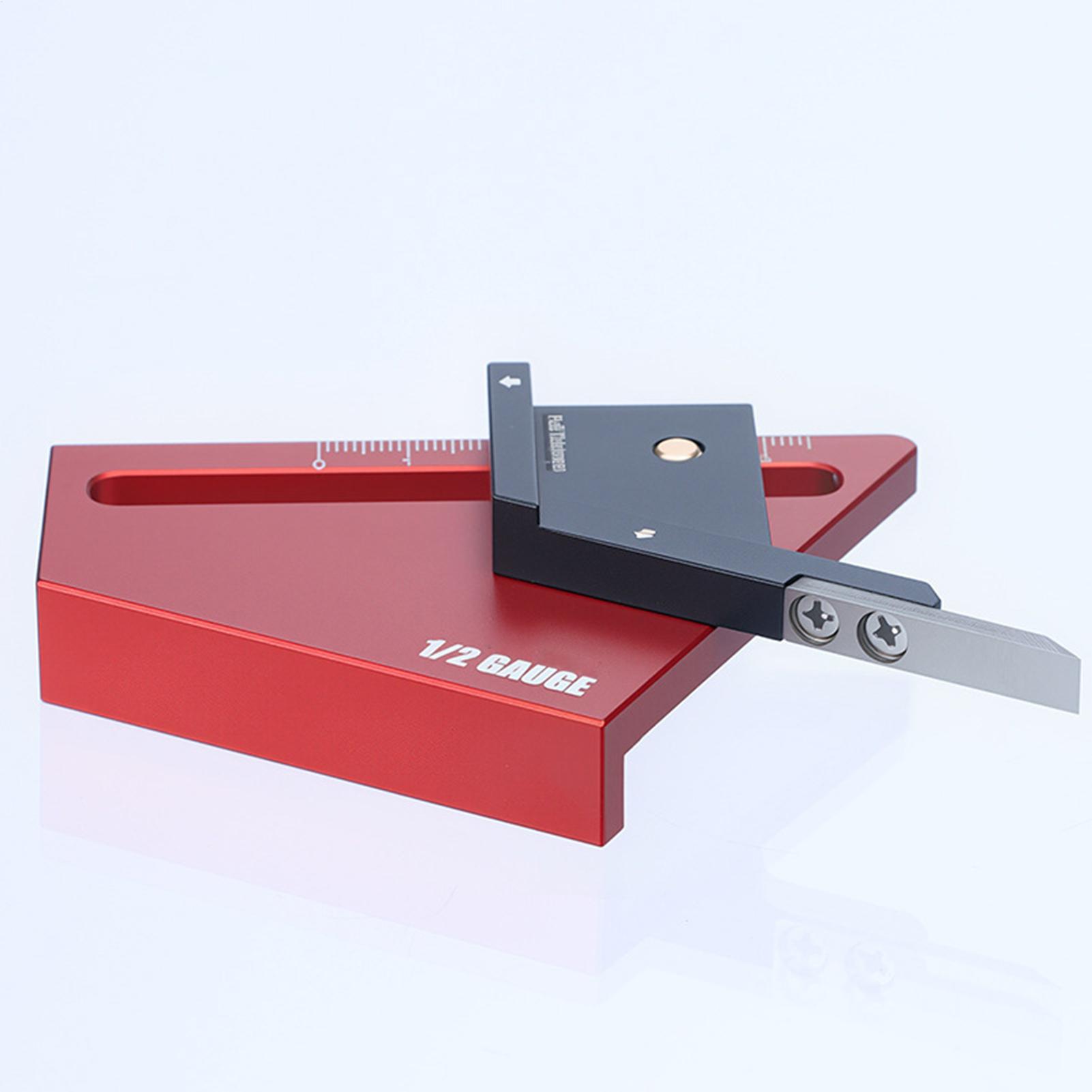 

Center Gauge Center Offset Marking Tool Aluminum Alloy Precision Compact Scriber Fit Less Than 58mm Thick for Engineering CN
