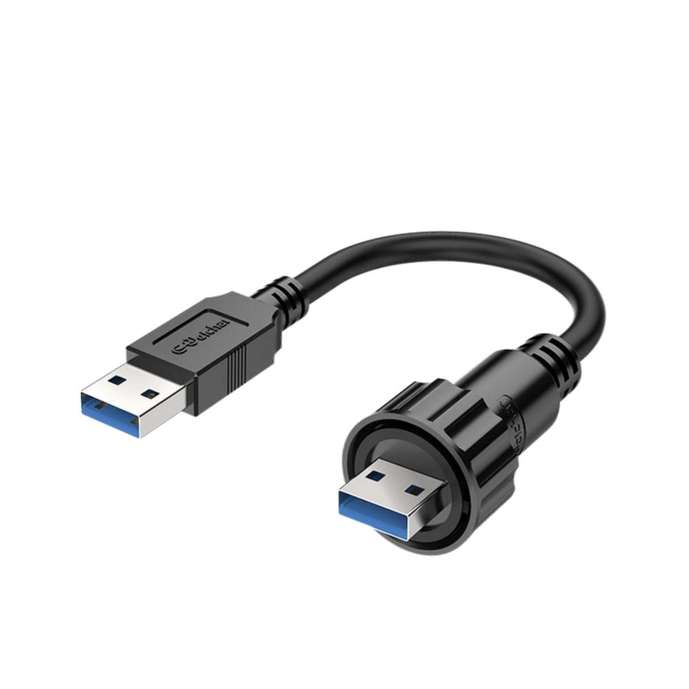 USB Data Interface Wire Wateroroof IP67 USB3.0 Connector Extension Cable USB 3.0 Panel Mount Cable USB Type A Round Socket