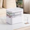Multilayer Medicines Organizers Box With Clear Lid Large Capacity Portable Storage For Household Emergency Use