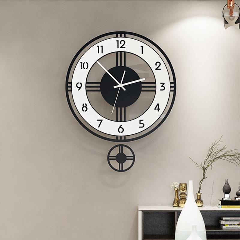 Living Room Creative Wall Clock, Atmospheric and Silent, Household Acrylic Products, Wall Clock, Bedroom Decorative Wall Sticker, Art Clock