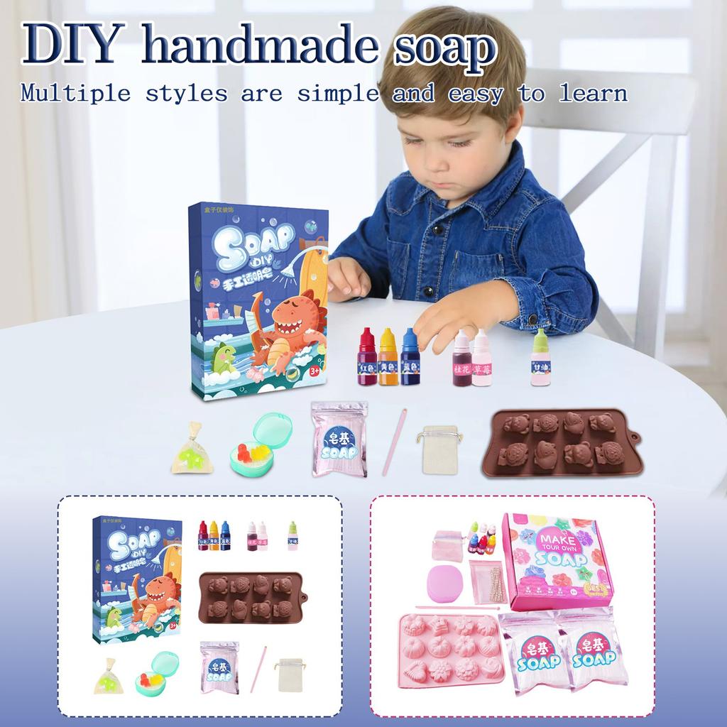 DIY Soap. Crystal Soap. Plant Soap. Making Materials. Girls' Toy Set