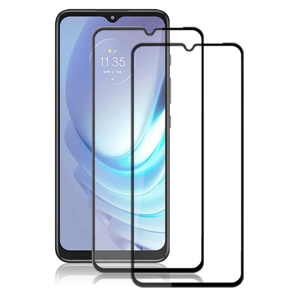 

AMORUS 2Pcs Tempered Glass Film For Motorola Moto G50 4G Silk Printing Full-Coverage Full Glue Screen Protector Black