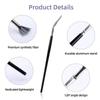 Folding Angle Scalloped Lashes Brush, Mascara Fan Brush, Eyebrow Brush Eyelash Comb, Soft Brush Bristles Makeup Tool