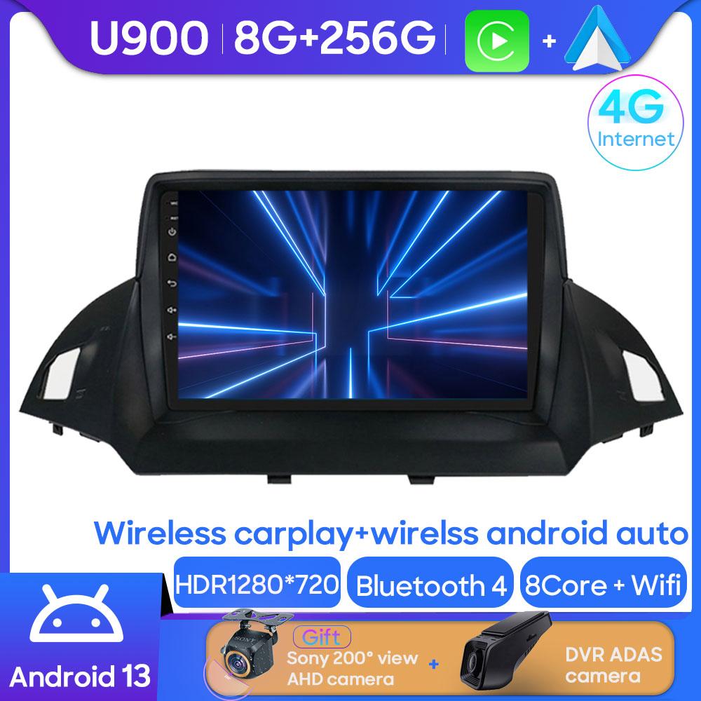 Android Multimedia For Ford Kuga 2 Escape 3 2012 - 2019 Car Stereo CPU Radio QLED Player Navigation Carplay Auto HDR 5G Dash BT