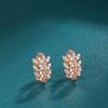Korean Version of The Same Versatile Fashion Zircon Wheat Ear Buckle Women's Light Luxury Niche Design High-quality Earrings