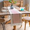 Boho Style Table Runner Patchwork Color Long Farmhouse Rustic Table Runner with Tassel Party Home Decor