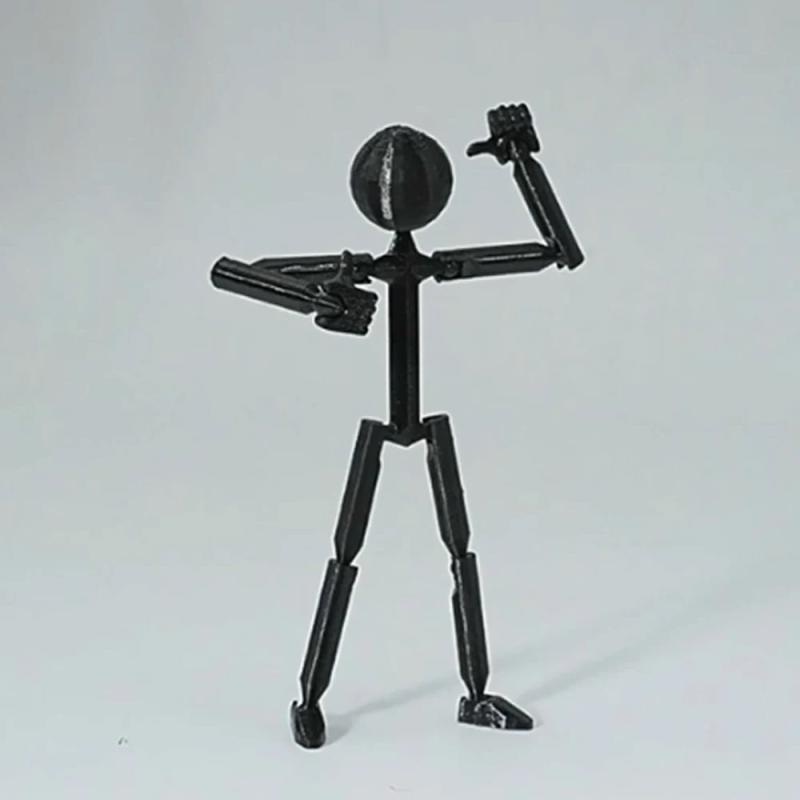 Mehrgelenkige Mehrgelenkige Strichmännchen-Spielzeug Bewegliche 3D-Druck 3D-Gedruckte Mannequin Neuheit Actionfigur Strichmännchen Zusammengebauter Roboter