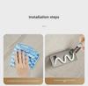 Punch-Free Wall-Mounted Soap Rack, Space-Saving Aluminum with Dual Drain Design